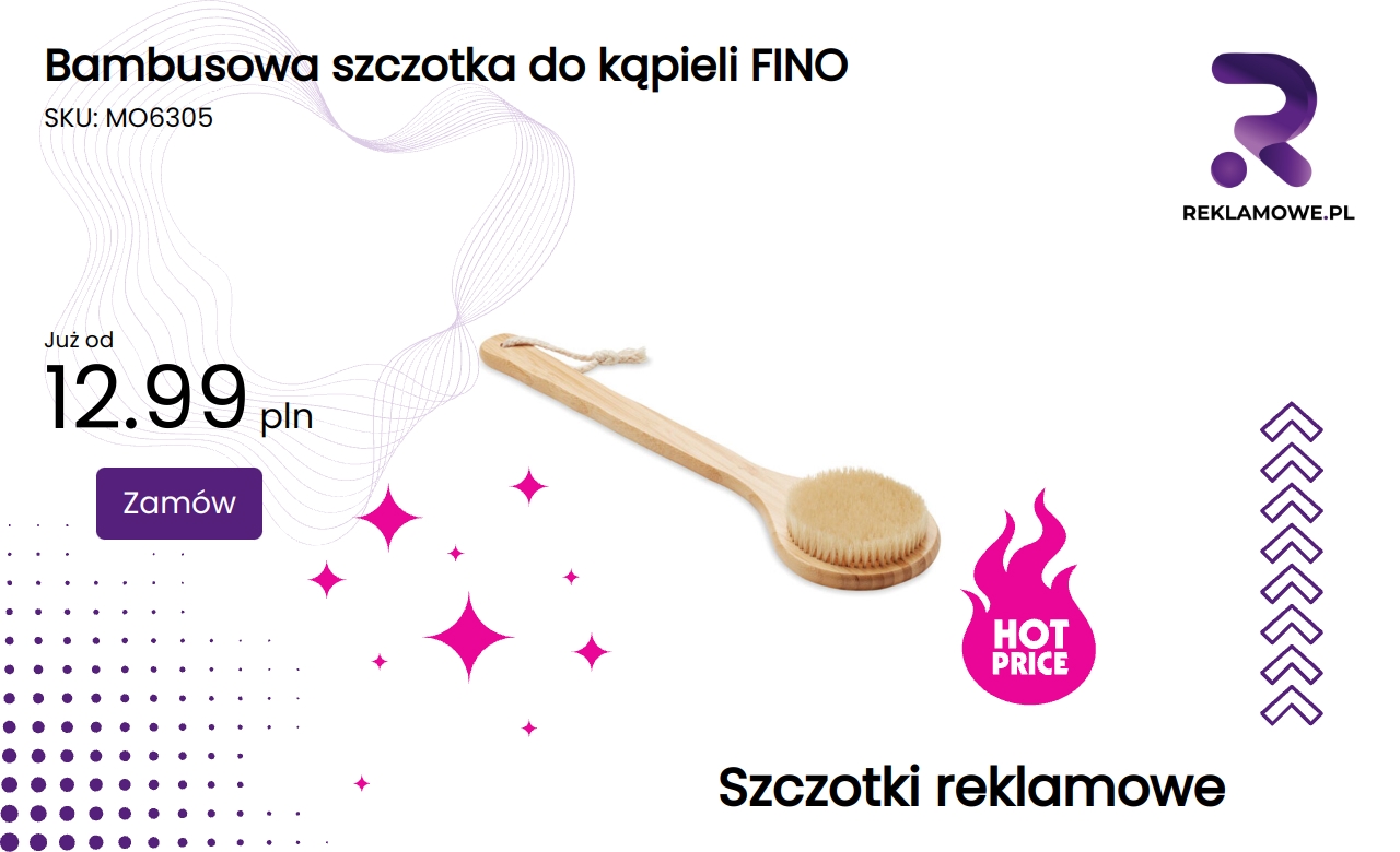 Bambusowa szczotka do kąpieli FINO