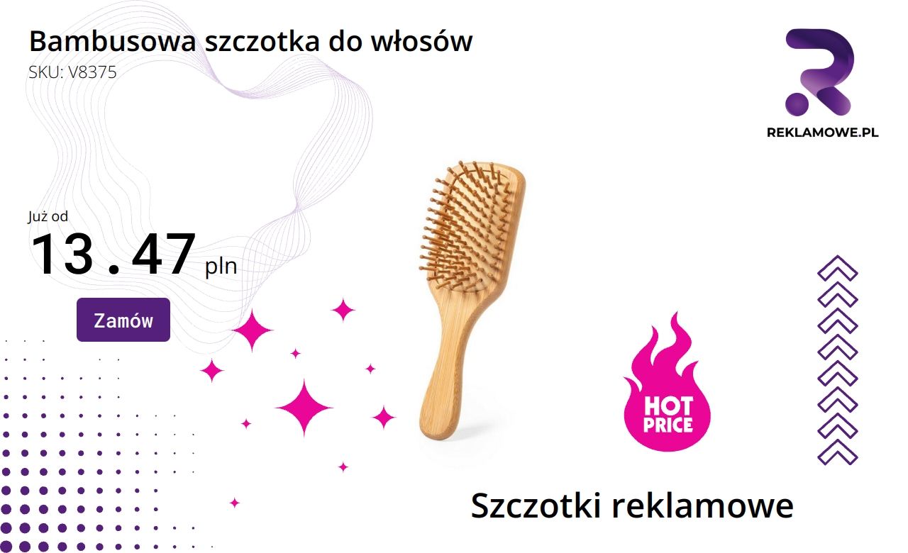 Bambusowa szczotka do włosów