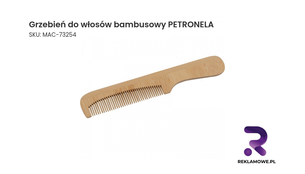 Grzebień do włosów bambusowy PETRONELA Grzebień do włosów bambusowy PETRONELA – ekologiczny bambusowy grzebień do codziennej pielęgnacji włosów