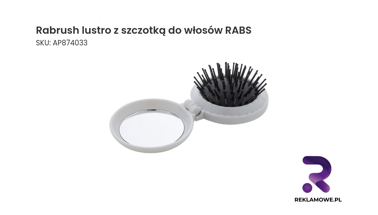 Rabrush lustro z szczotką do włosów RABS Rabrush lustro ze szczotką do włosów RABS