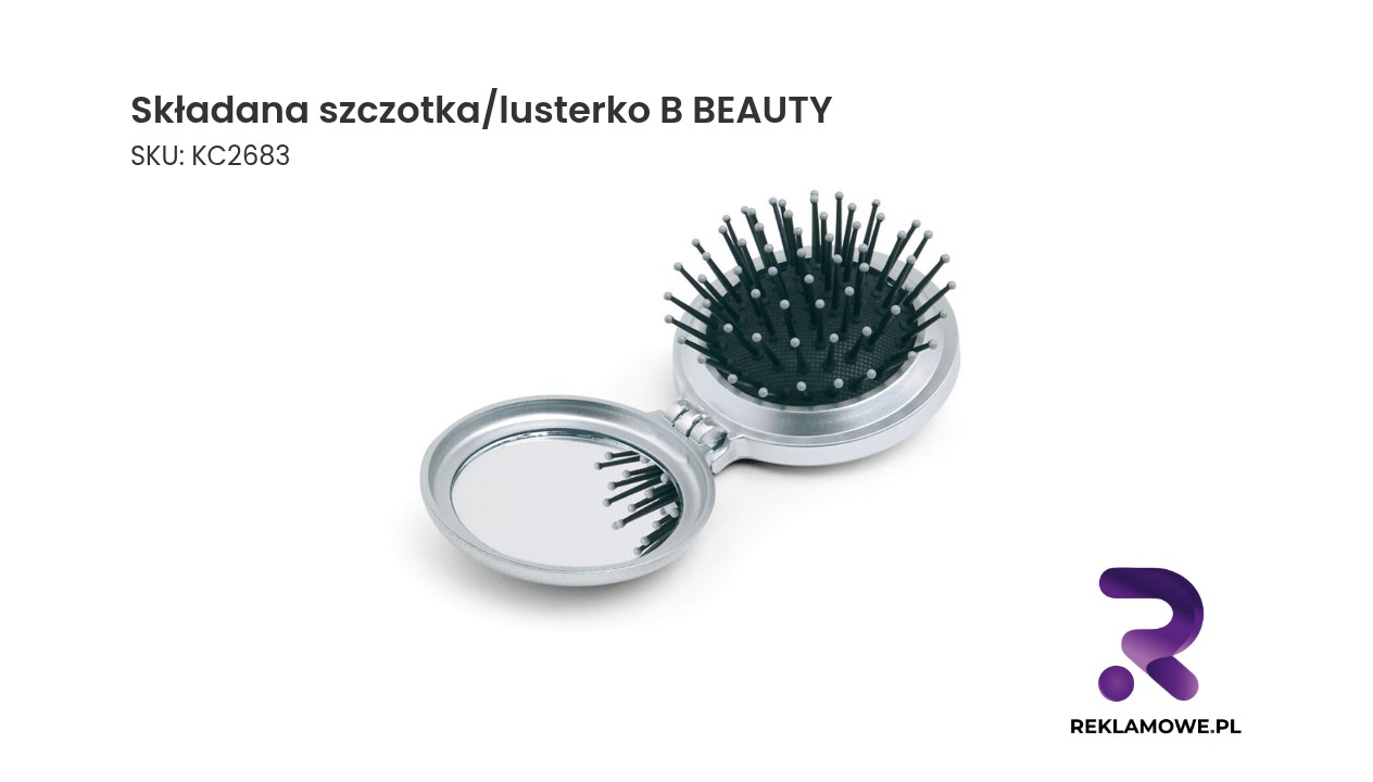 Składana szczotka/lusterko B BEAUTY Składana szczotka i lusterko B BEAUTY – praktyczny gadżet do torebki