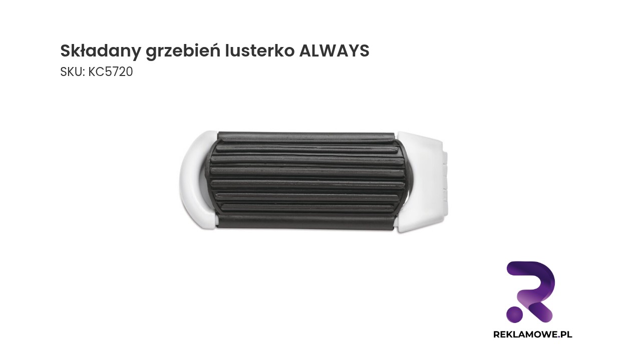 Składany grzebień lusterko ALWAYS – praktyczny grzebień z lusterkiem do torebki